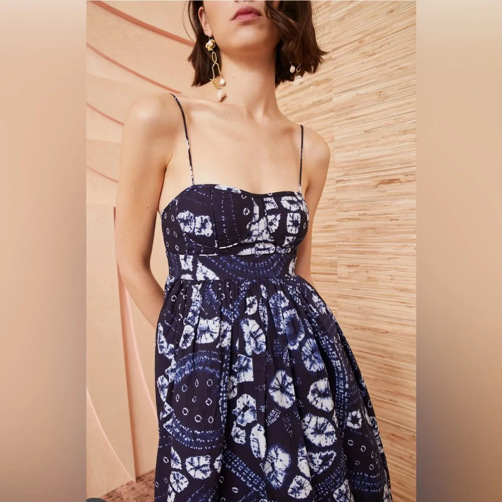 Ulla Johnson Mariza Dress Indigo Handmade Size 4 - Picture 3 of 9